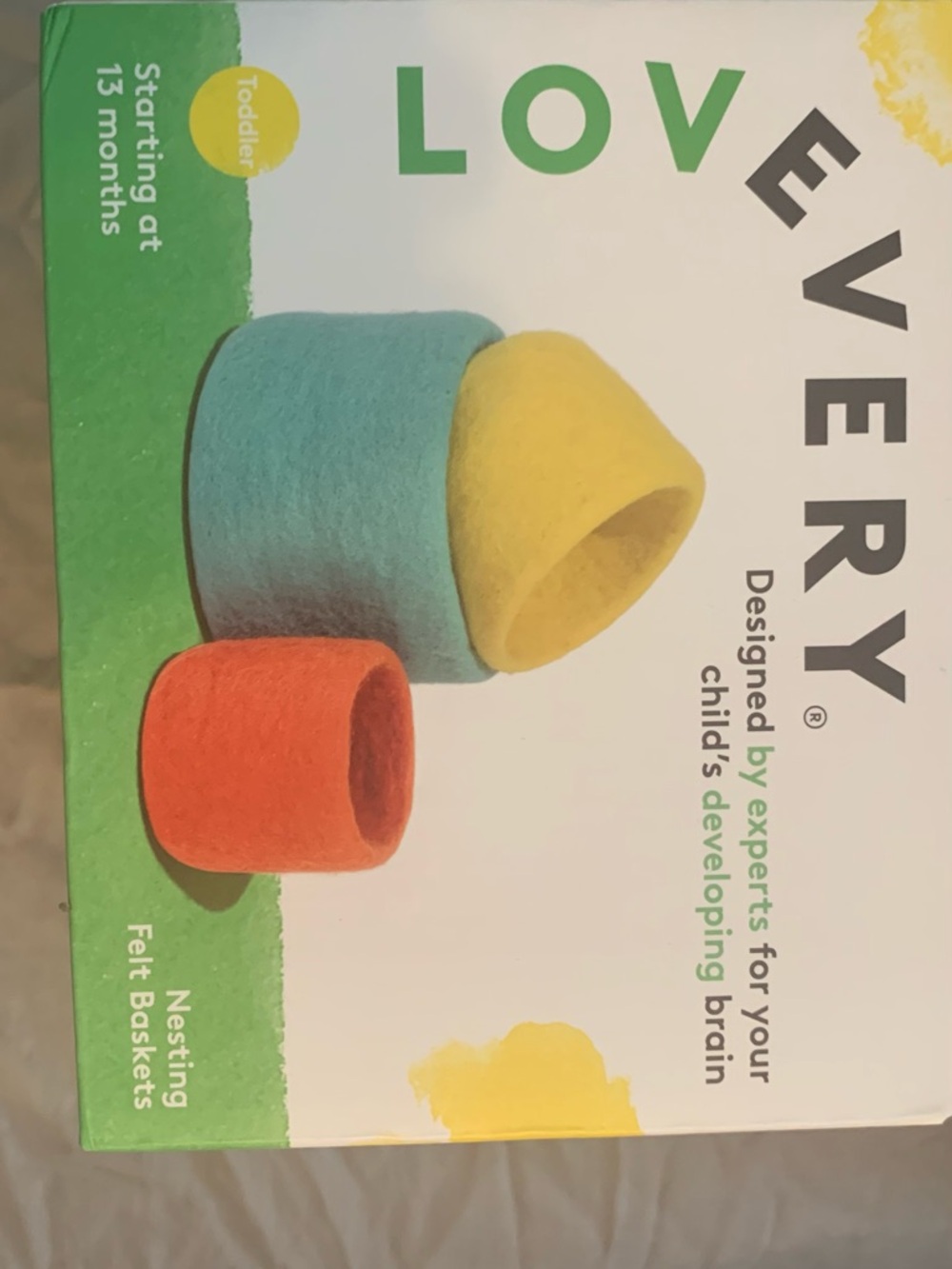 LOV EVERY Felt Nesting Baskets Set - Yellow, Blue, Orange